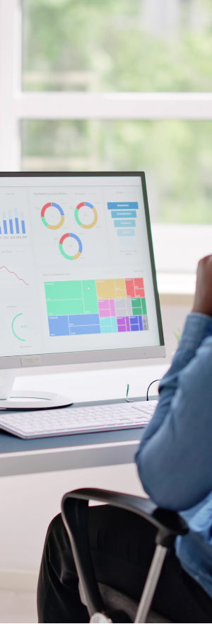 Digital analytics dashboard on a desktop screen
