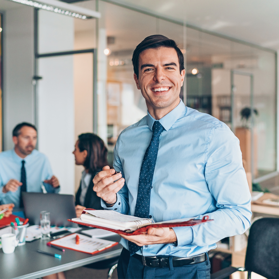 Professional business team member in a meeting environment